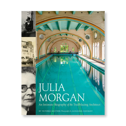 Book cover featuring a large photograph of an indoor pool in an arched hall, and a column of smaller sepia and b&w photographs to the right. Title text at bottom.