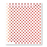 White book cover with evenly spaced cut out dots showing orange gradient underneath. Title in orange near top
