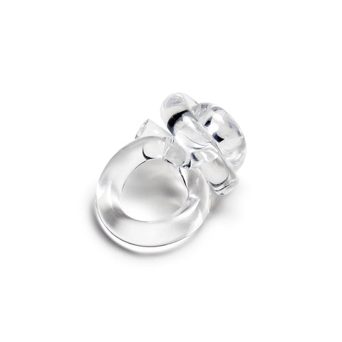 Knot Ring; clear lucite ring 