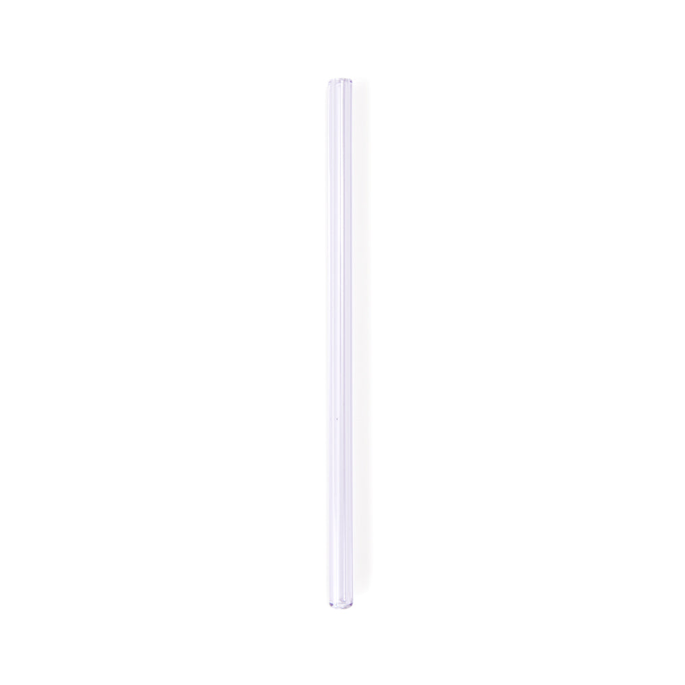 Thestrazspot Opaque White Straight Glass Straw Set of 6 with