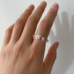 Three Gilson Opal Glass Ring