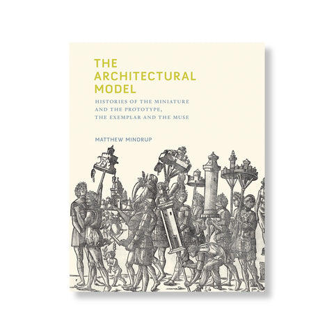 Off-white book cover featuring a black and white illustration of a parade of people wearing tunics and wreath crowns, carrying castle models. Title text in light green and light blue above.