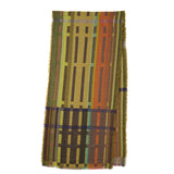 Plaid patterned fabric with vertical stripes on a white background