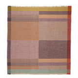 Woven textile with a checkered pattern on a white background