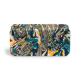 Colorful patterned speaker on a white background