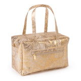 Translucent duffle bag with gold thread detail