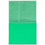 Emerald green large rectangle folded pouch interior