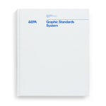 White book cover with small blue logo in upper left corner with the letters "EPA" to the right of a combination of shapes resembling a flower. Title in blue sans serif font to the right of the logo