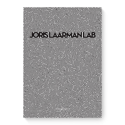 Book cover with dense curvilinear maze like pattern punctuated by the title in black sans serif font