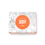 Cooper Hewitt Pocket Coloring Map packaging featured in white and orange