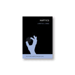 Black book cover with an illustration of a hand silhouetted in light blue holding a small sphere made of dots. Title in white at top