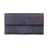 Farmer's Felt Triple Case Nest wallet featured in navy and red with a brass snap closure.