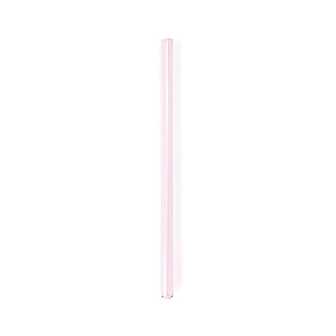 6Pack Pink Reusable Glass Straws, 195mm/8-inch Long, 8mm/0.3 Dia