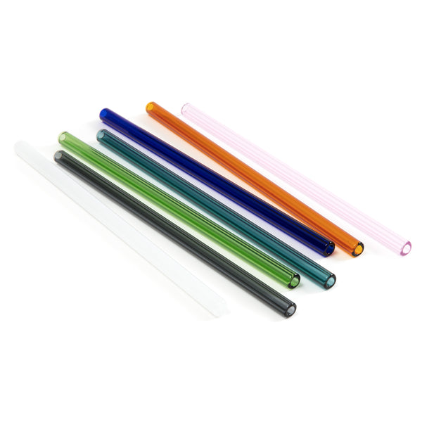 Colored Reusable Glass Straws, 8.7 X 8 mm Healthy Straw for