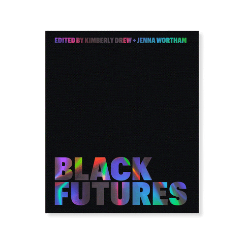 Black book cover features iridescent bold font of the title at the bottom in two lines, the editor's names with a smaller font situated on the top in a single line.