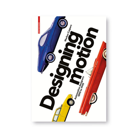 Book cover featuring a white background and three cars in profile, running diagonally up and down the cover. Each car is one primary color, red, blue, and yellow; they are different car models and vary is size along the cover. The title, in a bold black font is in the center of the cover, and is parallel between the blue and red car.