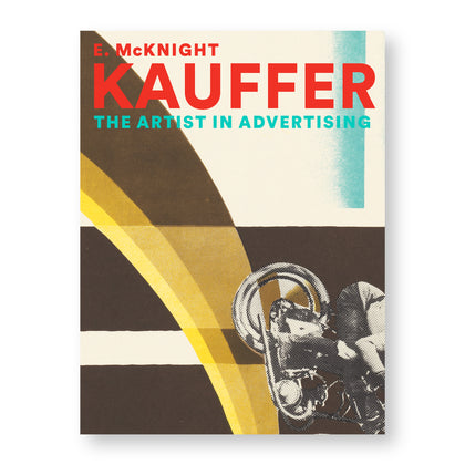 Book cover with poster detail showing arching brown and yellow fields leading to a black and white image of a figure on wheeled contraption partially obscured in the bottom right. Title above in red and light blue bold sans serif letters