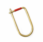 Wilson brass key ring enameled in red.