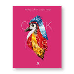 Bright pink book cover with a colorful bird in a collage of textures behind a thinly printed white title