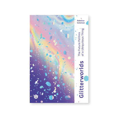 Book cover features an iridescent texture similar to the oil films on water or soap bubbles. White stripe on the right edge includes the title, subtitle, and the author's name in purple font. 