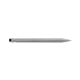 Sleek, minimalist Handmade Stainless Steel mechanical pencil with a black eraser.