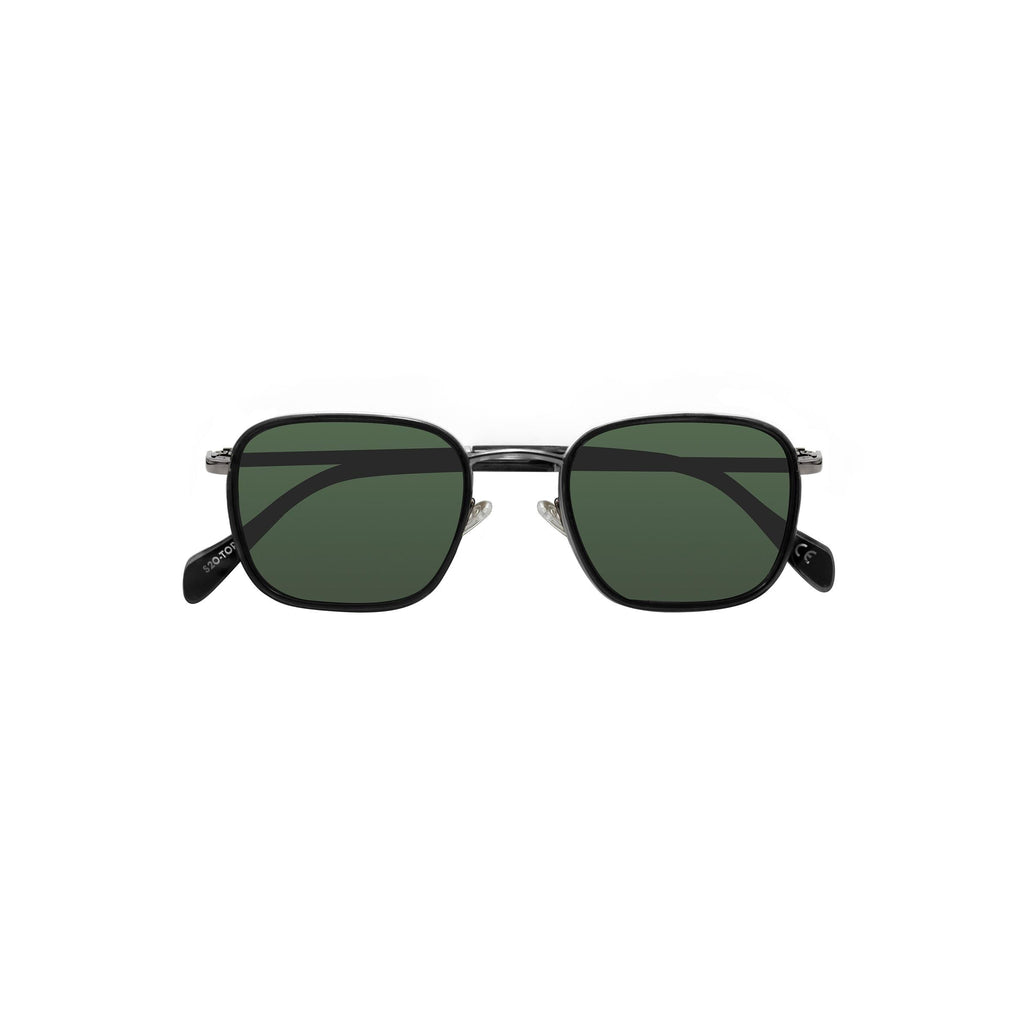Black Square Frame Slim Sunglasses by Sorella Boutique