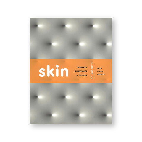 Book cover with gray image of a dimensional surface. Title in rounded white letters in an orange field