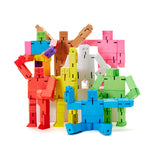 Grouping of Micro Cubebots in all available colors, posed in various playful positions.